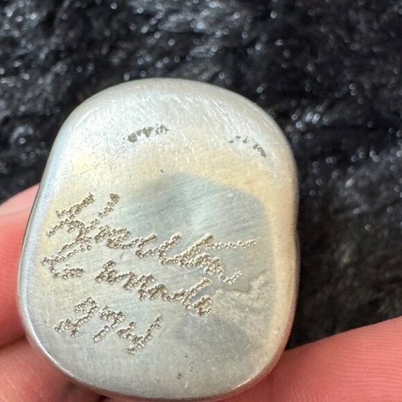 Handcrafted Pewter Owl Figurine Signed & Dated - Picture 5 of 6